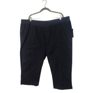 Catherines Black Pull-On Capri Pants Size 3X NWOT